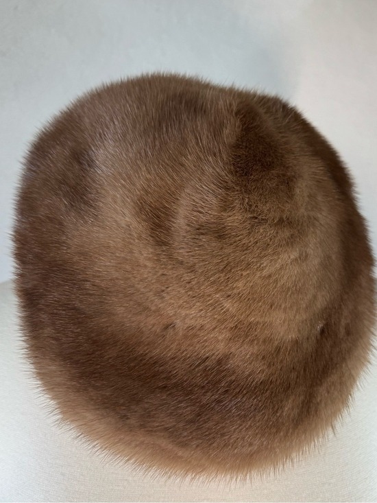 Eaton Other - Eaton  Natural Brown Fur Hat with Gold-Trim Label